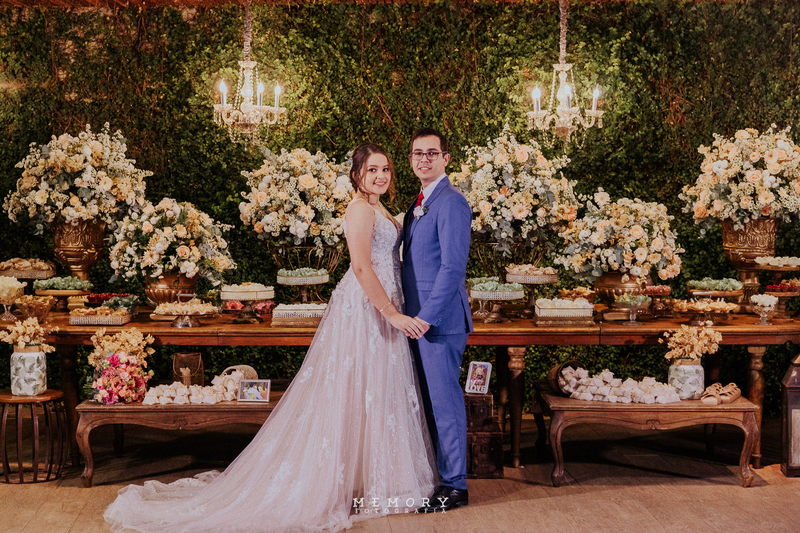 Lindo Casamento ao Ar Livre a Noite no Espaço Alegranza Larissa e