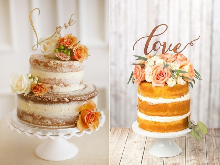 Inspiração de Naked Cake e Cake Topper