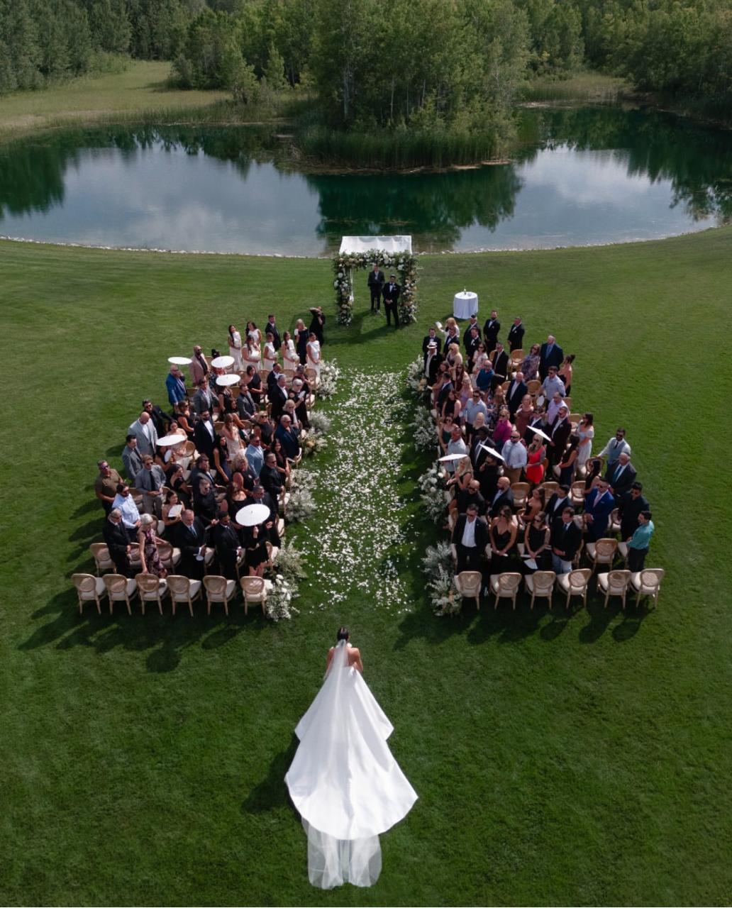 casamento no jardim com lago