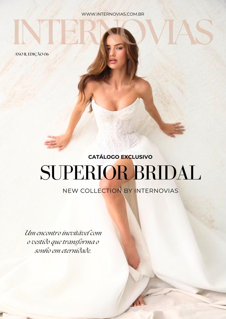 Capa do catálogo da Coleção Superior Bridal by Internovias — vestidos de noiva no Rio de Janeiro